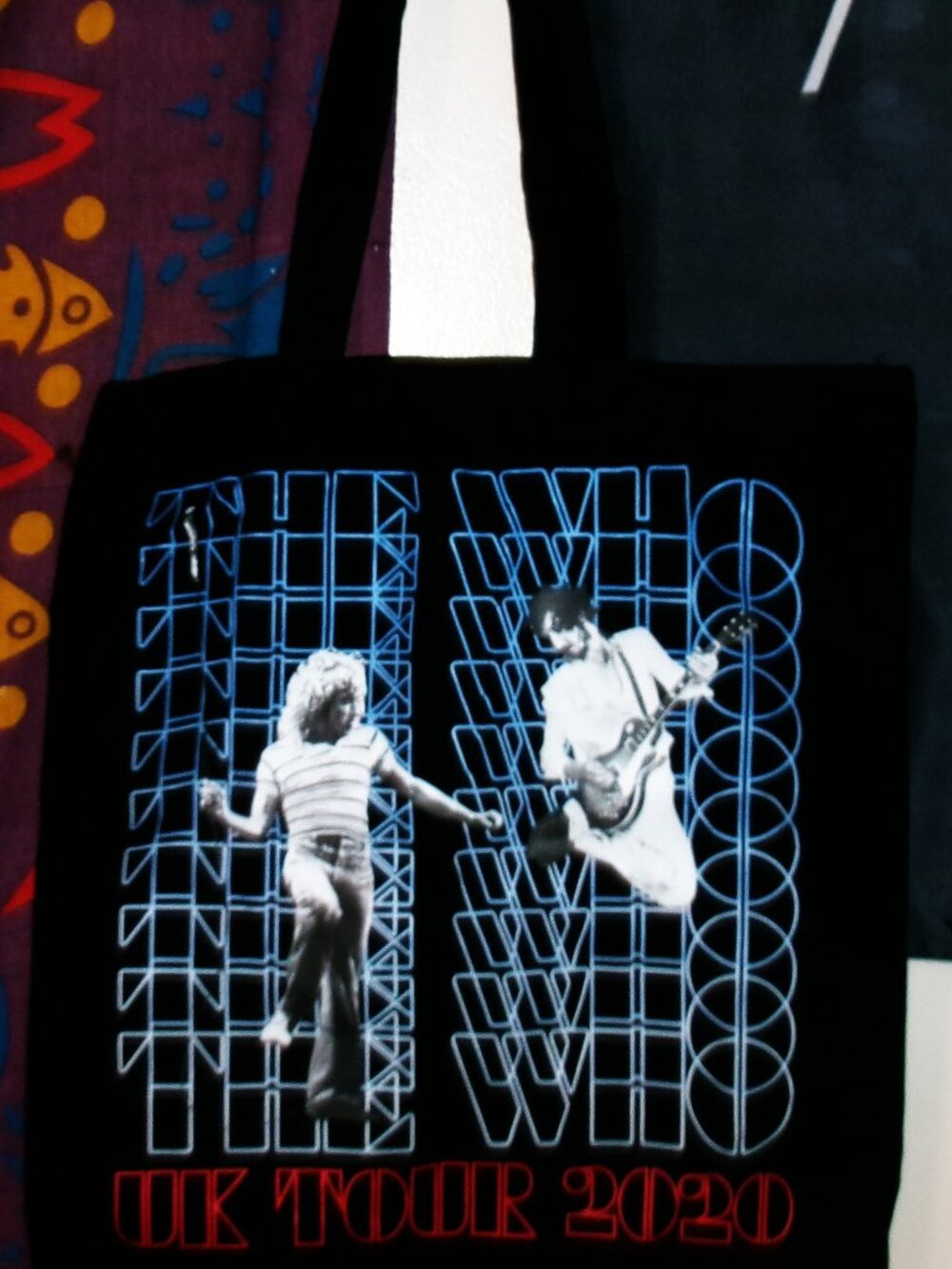 the who the tour 2020 new unisex tote bag made in uk- roger pete tommy rock